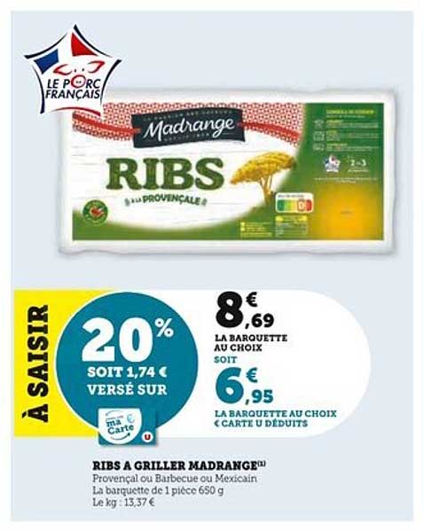 RIBS A GRILLER MADRANGE®