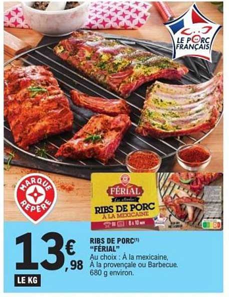 RIBS DE PORC "FÉRIAL"