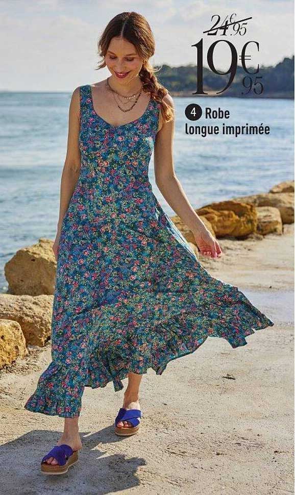 Robe longue imprimée