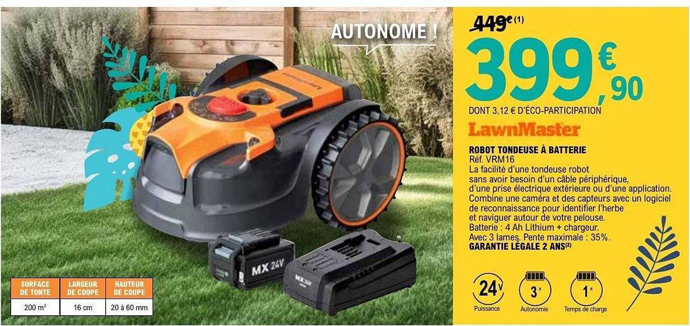 ROBOT TONDEUSE À BATTERIE