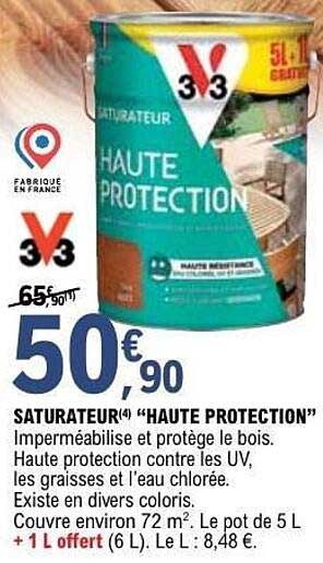 SATURATEUR "HAUTE PROTECTION"