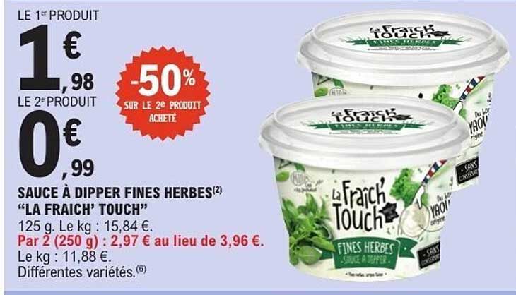 SAUCE À DIPPER FINES HERBES "LA FRAICH' TOUCH"