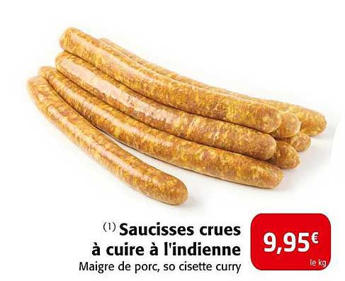 Saucisses crues à cuire à l'indienne