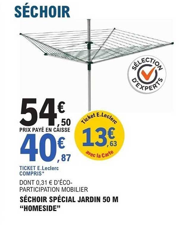 SÉCHOIR SPÉCIAL JARDIN 50 M "HOMESIDE"