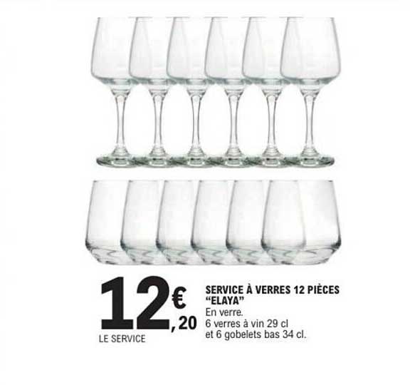 SERVICE À VERRES 12 PIÈCES “ELAYA”