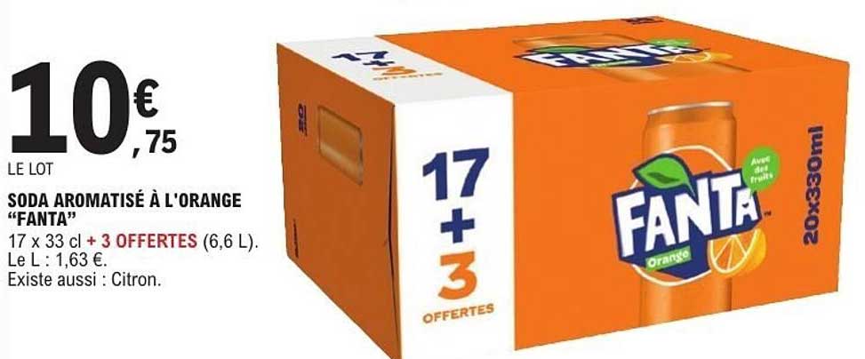 SODA AROMATISÉ À L'ORANGE “FANTA”