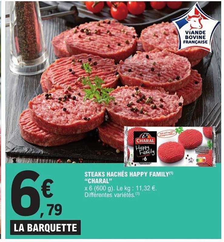 STEAKS HACHÉS HAPPY FAMILY(*) “CHARAL”