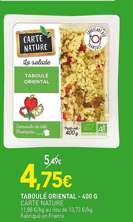 TABOULÉ ORIENTAL - 400 G