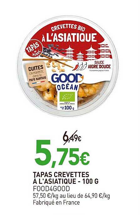 TAPAS CREVETTES À L'ASIATIQUE - 100 G