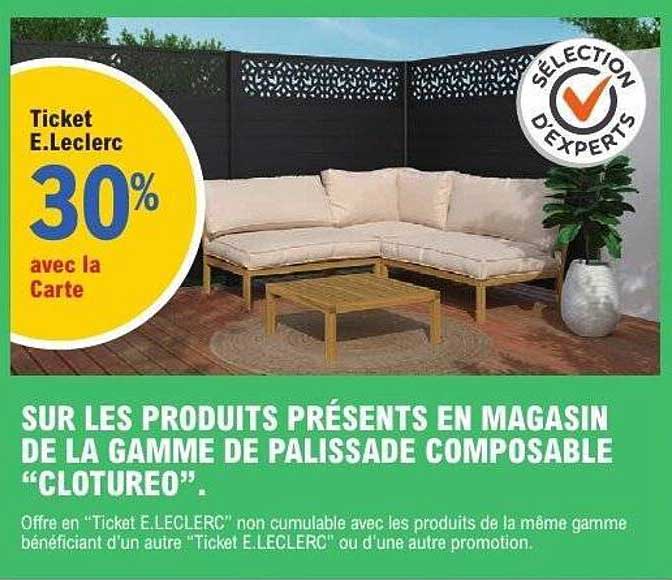 Ticket E.Leclerc 30% avec la Carte