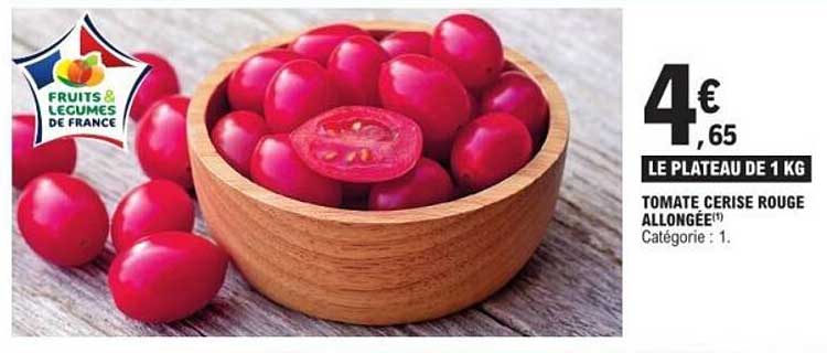 TOMATE CERISE ROUGE ALLONGÉE