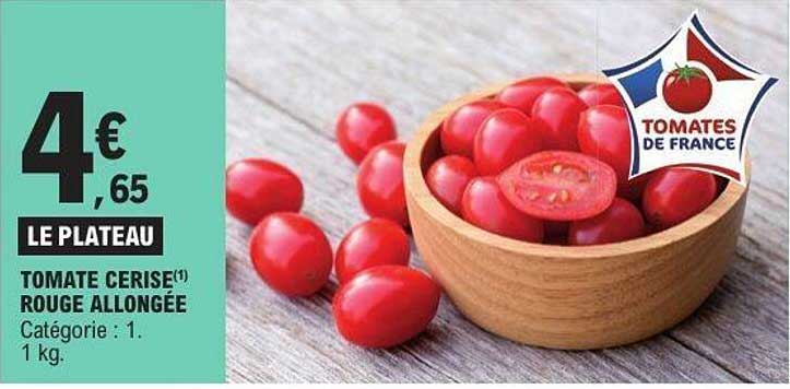 TOMATE CERISE(*) ROUGE ALLONGÉE