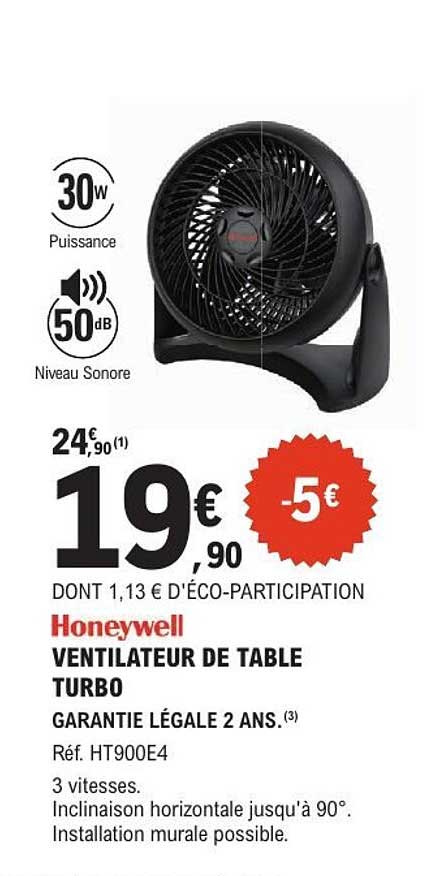 VENTILATEUR DE TABLE TURBO