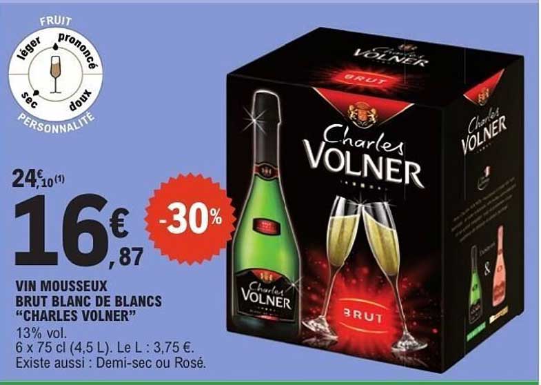 VIN MOUSSEUX BRUT BLANC DE BLANCS "CHARLES VOLNER"