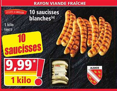 10 saucisses blanches(a)