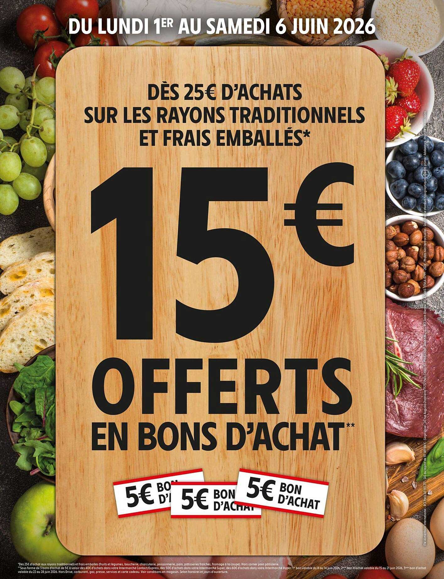 15€ OFFERTS EN BONS D’ACHAT