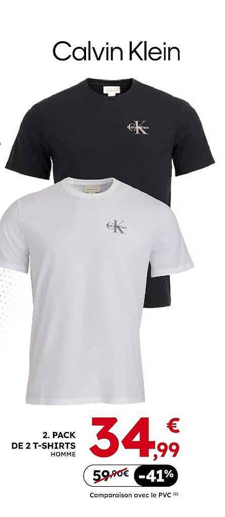 2. PACK DE 2 T-SHIRTS HOMME