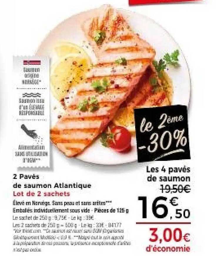 2 Pavés de saumon Atlantique