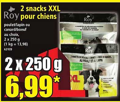 2 snacks XXL Roy pour chiens