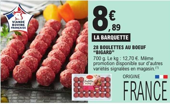 28 BOULETTES AU BOEUF "BIGARD"