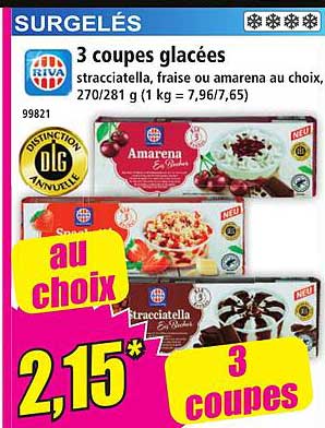 3 coupes glacées