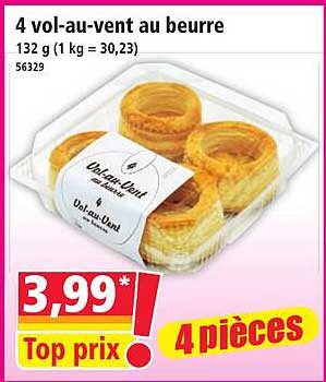 4 vol-au-vent au beurre
