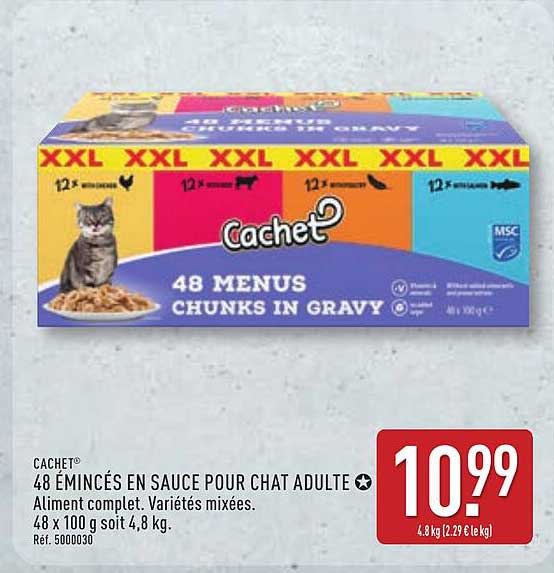 48 ÉMINCÉS EN SAUCE POUR CHAT ADULTE