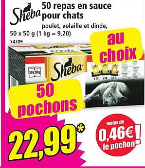 50 repas en sauce pour chats poulet, volaille et dinde