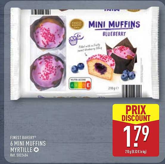 6 MINI MUFFINS MYRTILLE