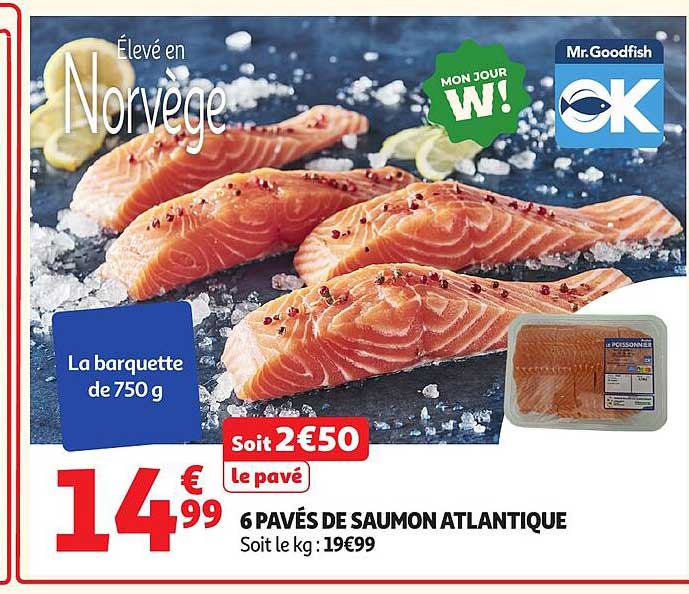 6 PAVÉS DE SAUMON ATLANTIQUE