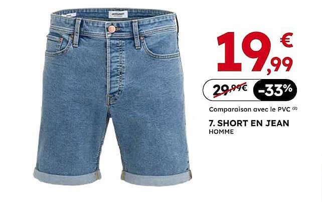 7. SHORT EN JEAN HOMME
