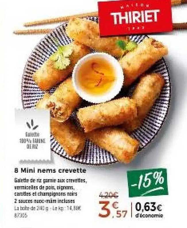 8 Mini nems crevette
