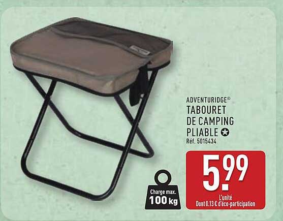 ADVENTURIDGE® TABOURET DE CAMPING PLIABLE
