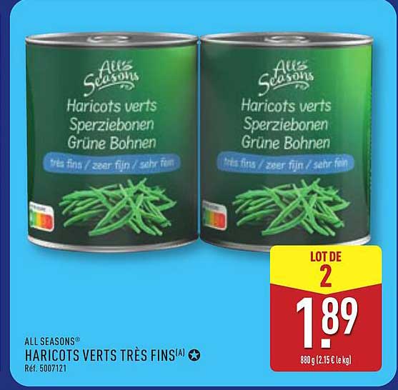 ALL SEASONS® HARICOTS VERTS TRÈS FINS(A)