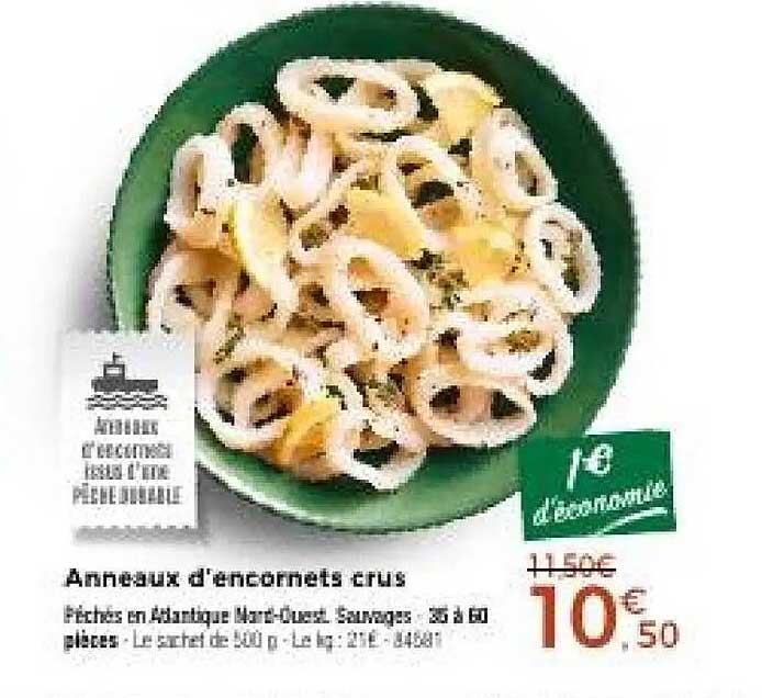 Anneaux d'encornets crus