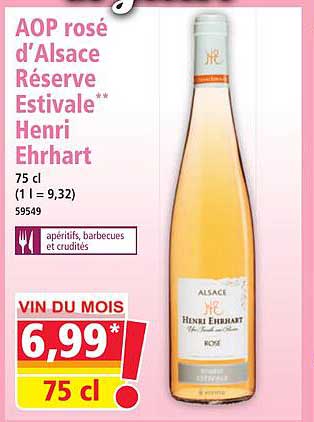 AOP rosé d’Alsace Réserve Estivale** Henri Ehrhart