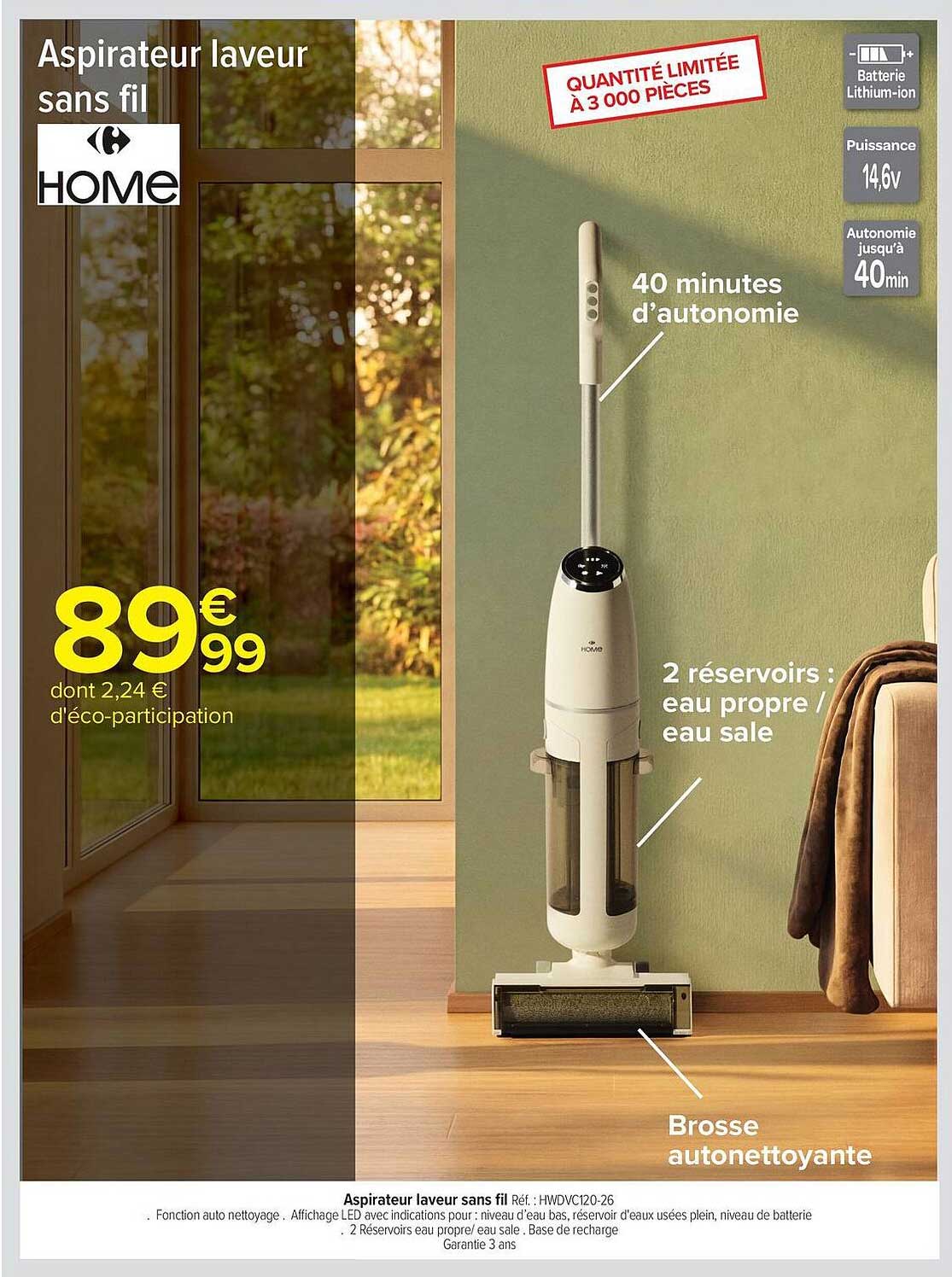 Aspirateur laveur sans fil HOME