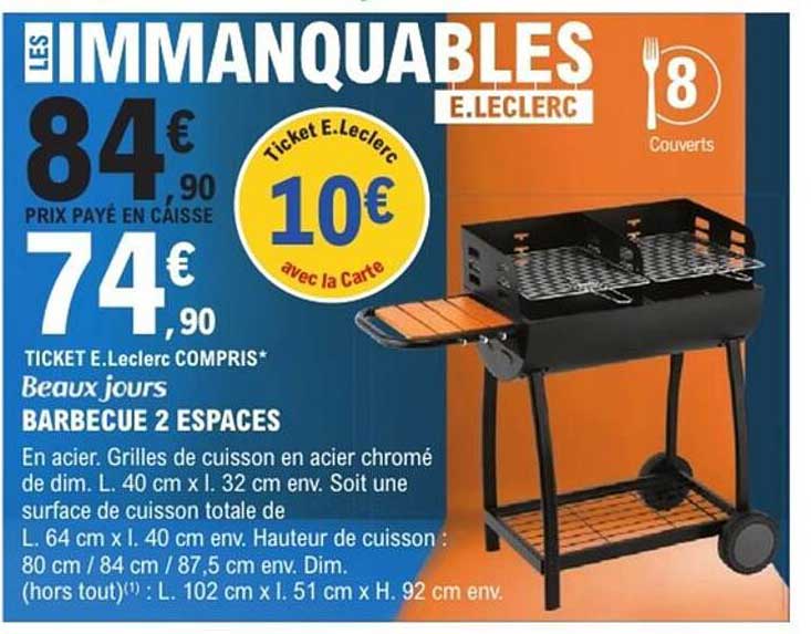 Beaux jours BARBECUE 2 ESPACES