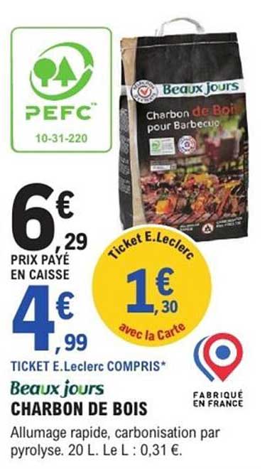 Beaux jours CHARBON DE BOIS
