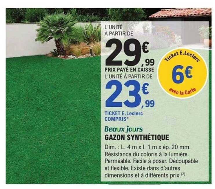 Beaux jours GAZON SYNTHÉTIQUE
