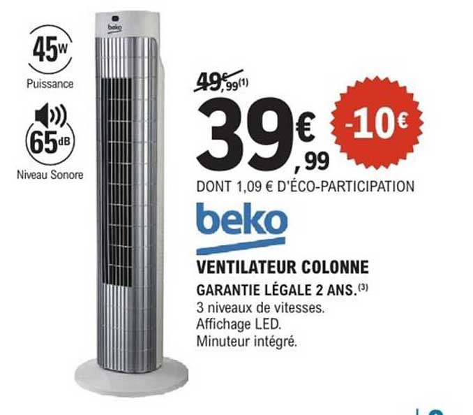 beko VENTILATEUR COLONNE