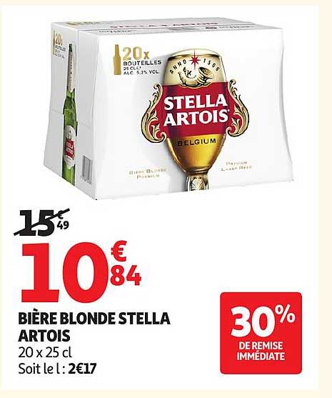 BIÈRE BLONDE STELLA ARTOIS