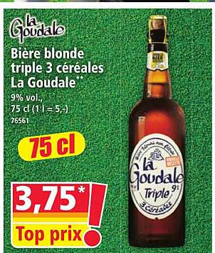 Bière blonde triple 3 céréales La Goudale