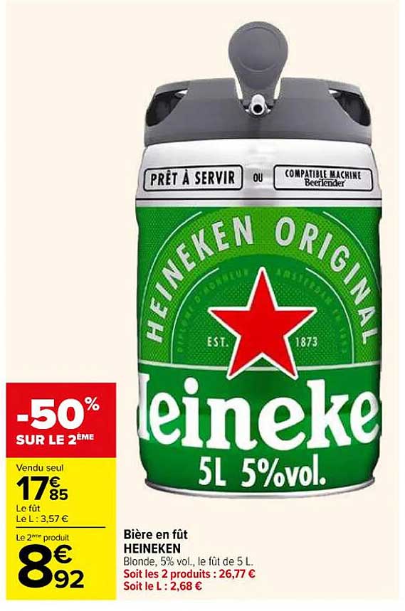 Bière en fût HEINEKEN