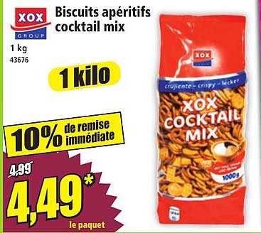 Biscuits apéritifs cocktail mix
