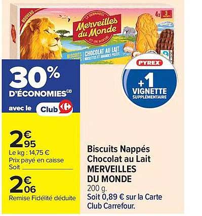 Biscuits Nappés Chocolat au Lait MERVEILLES DU MONDE
