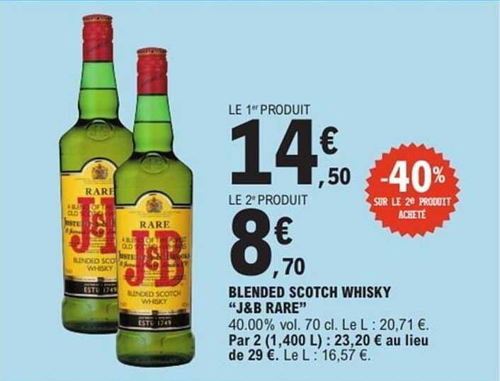 BLENDED SCOTCH WHISKY "J&B RARE"