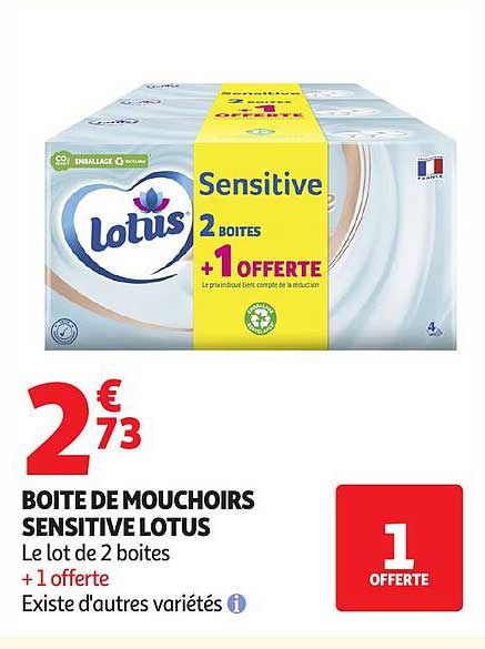 BOITE DE MOUCHOIRS SENSITIVE LOTUS