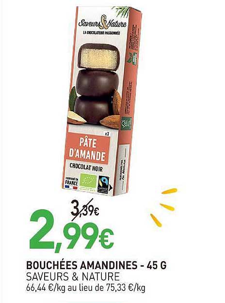 Bouchées amandines - 45 g Saveurs & Nature