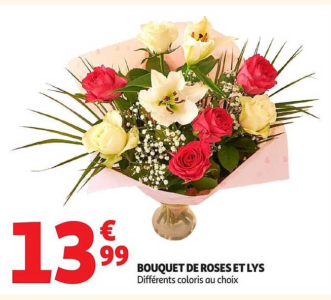 BOUQUET DE ROSES ET LYS